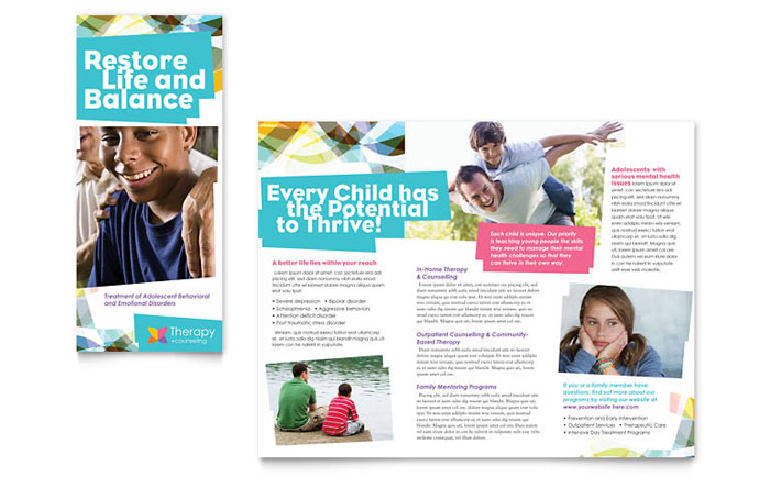 Adolescent Counseling & Mental Health Brochure Design